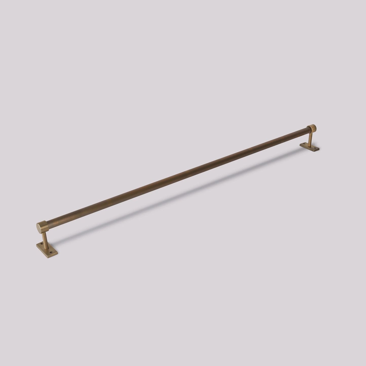 Hanging Rail End Brackets - Acid Washed Brass