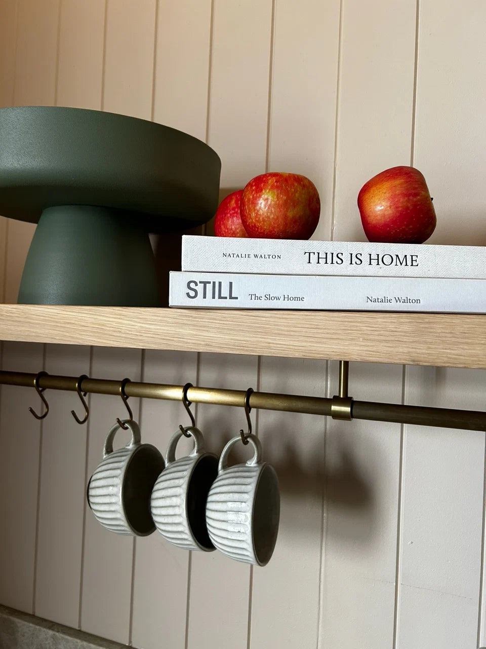 Hanging Rail - 900mm Acid Washed Brass