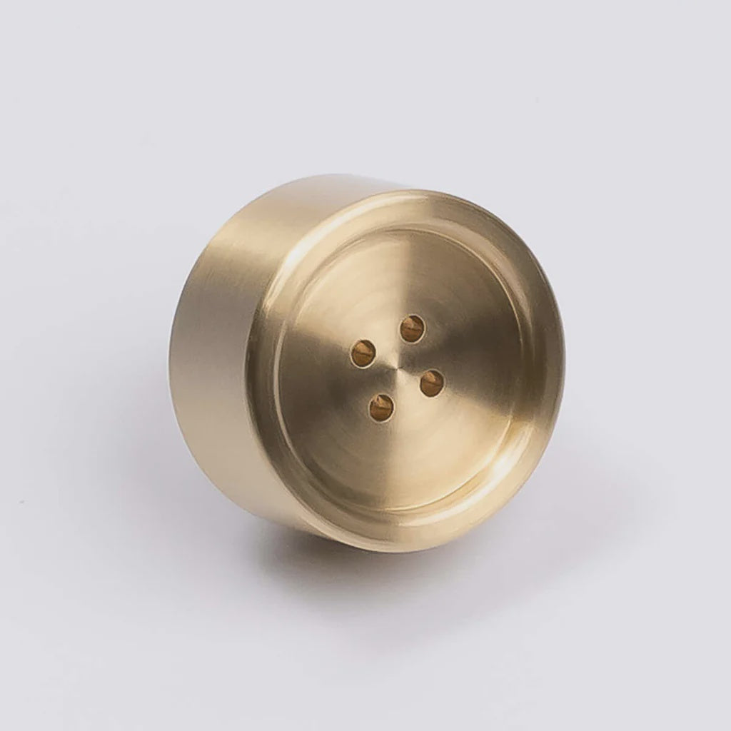 Bianca Button Cabinet Knob Brushed Brass