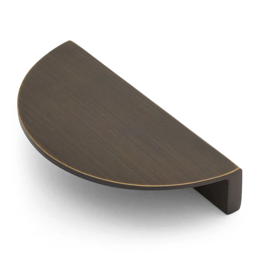 Iris Half Moon Cabinet Pull Aged Brass