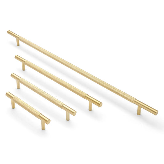 Charmian Knurled Drawer Pull Brushed Brass PVD