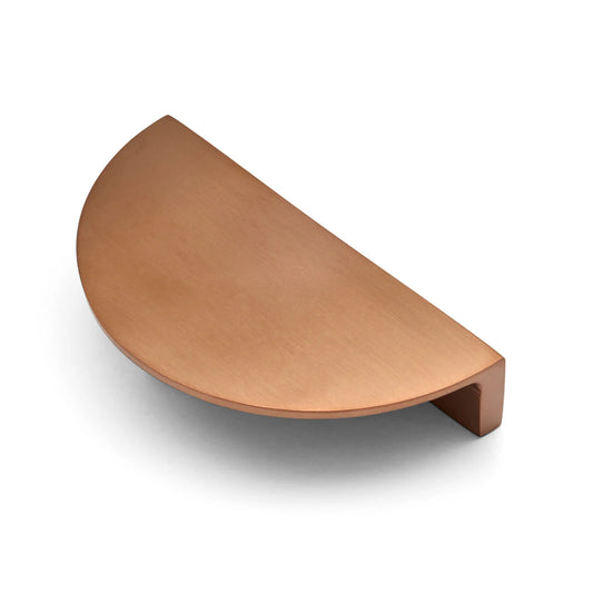 Iris Half Moon Cabinet Pull Brushed Copper PVD