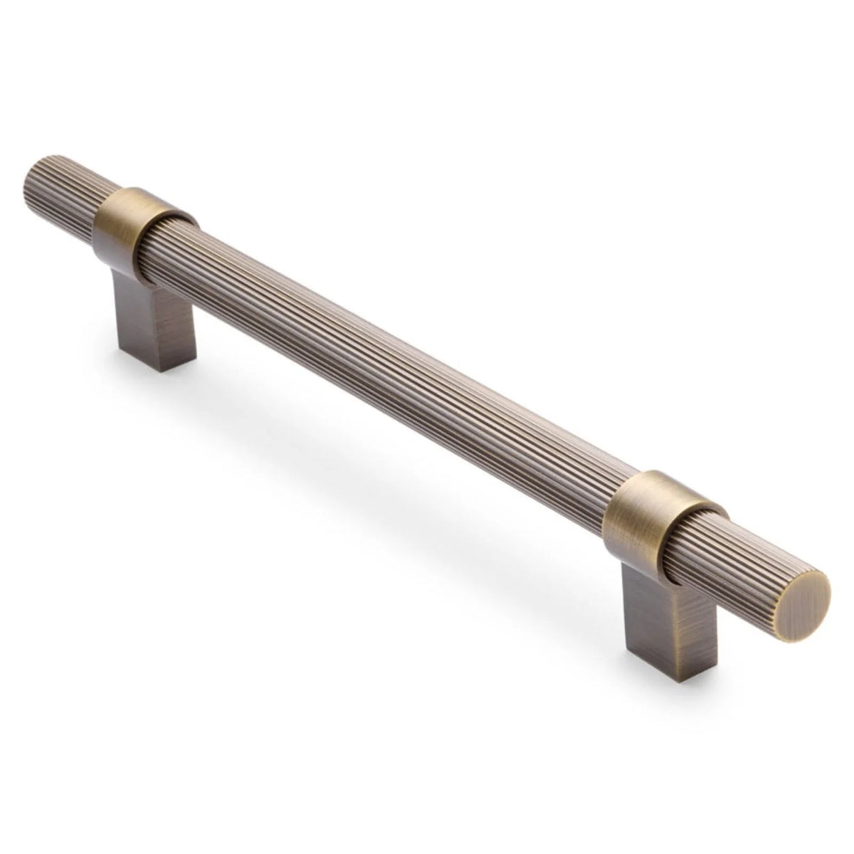 Cassandra Fluted Cabinet Handle Aged Brass