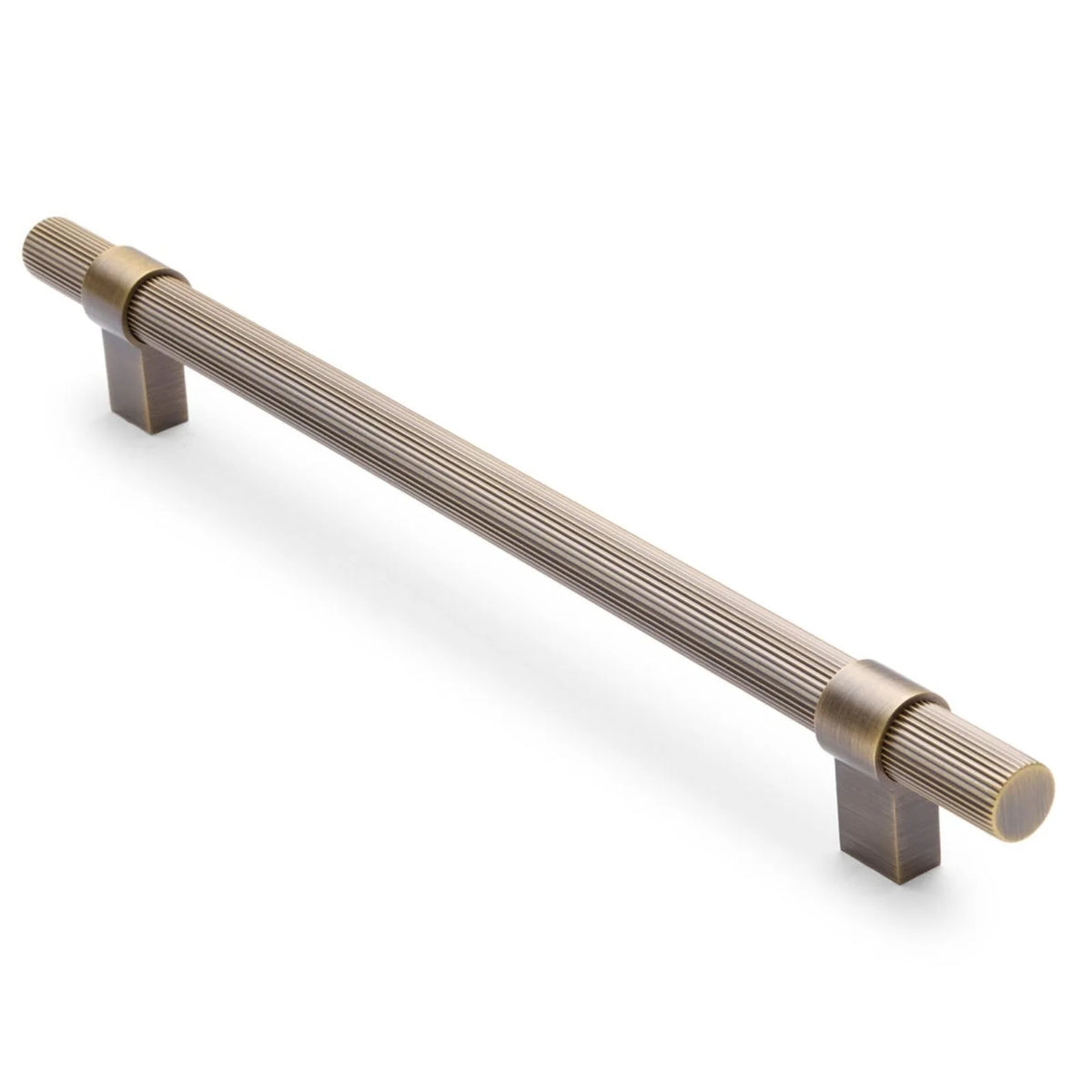 Cassandra Fluted Cabinet Handle Aged Brass