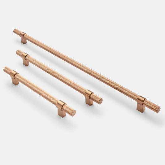 Cassandra Fluted Cabinet Handle Brushed Copper PVD