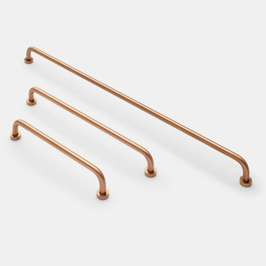 Daphne Arched Cabinet Pull Brushed Copper PVD