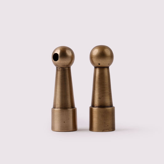 Gallery Rail Corner Post - Acid Washed Brass
