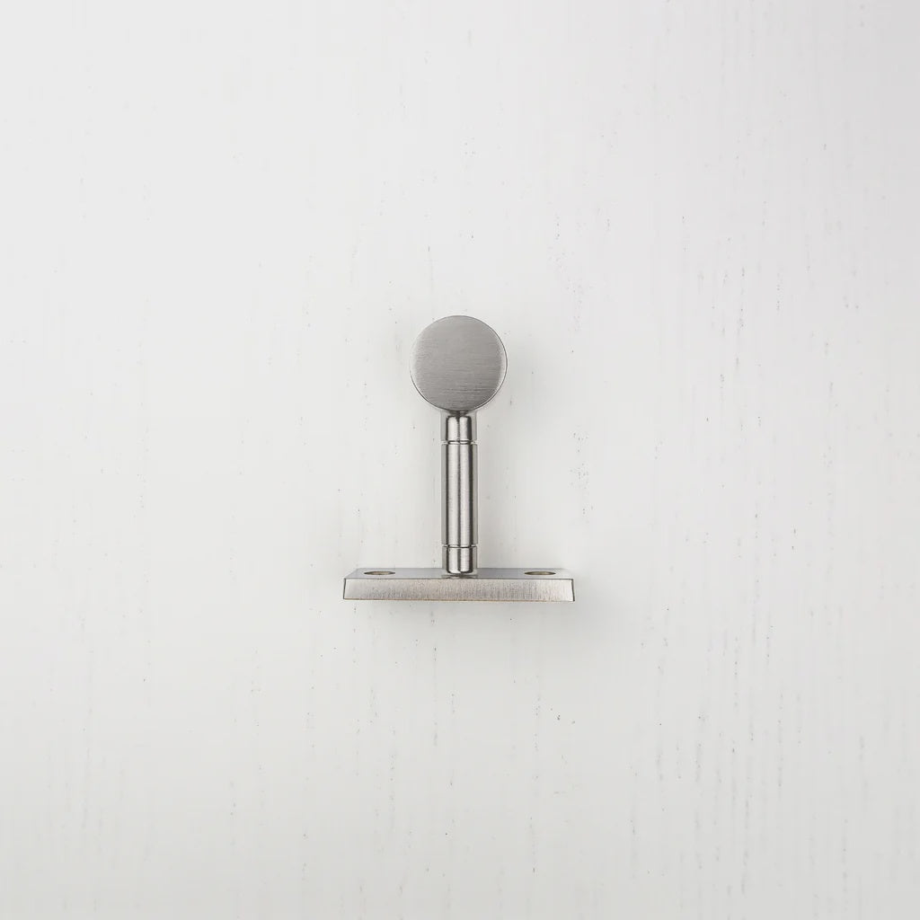 Hanging Rail End Brackets - Satin Nickel