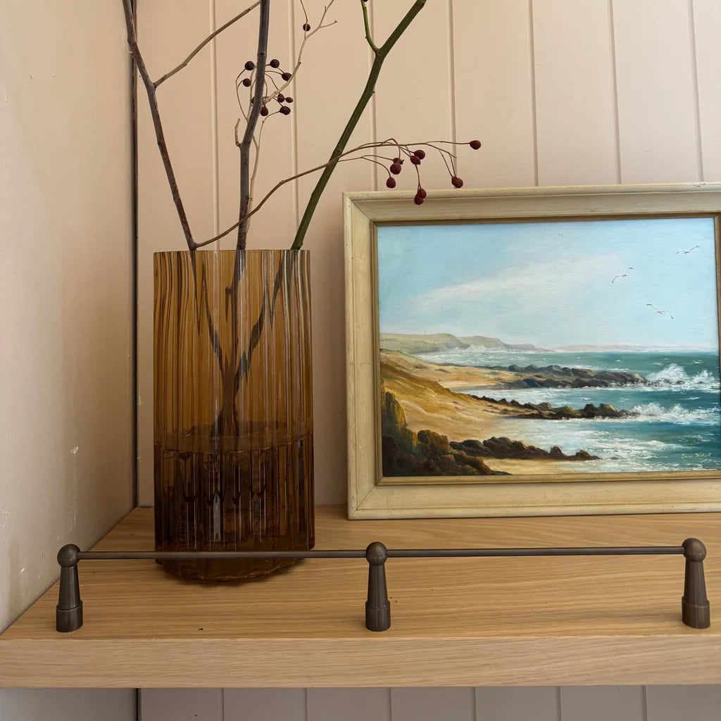 Gallery Rail Middle Post - Acid Washed Brass