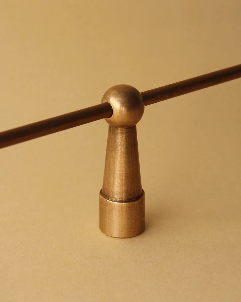 Gallery Rail Middle Post - Acid Washed Brass