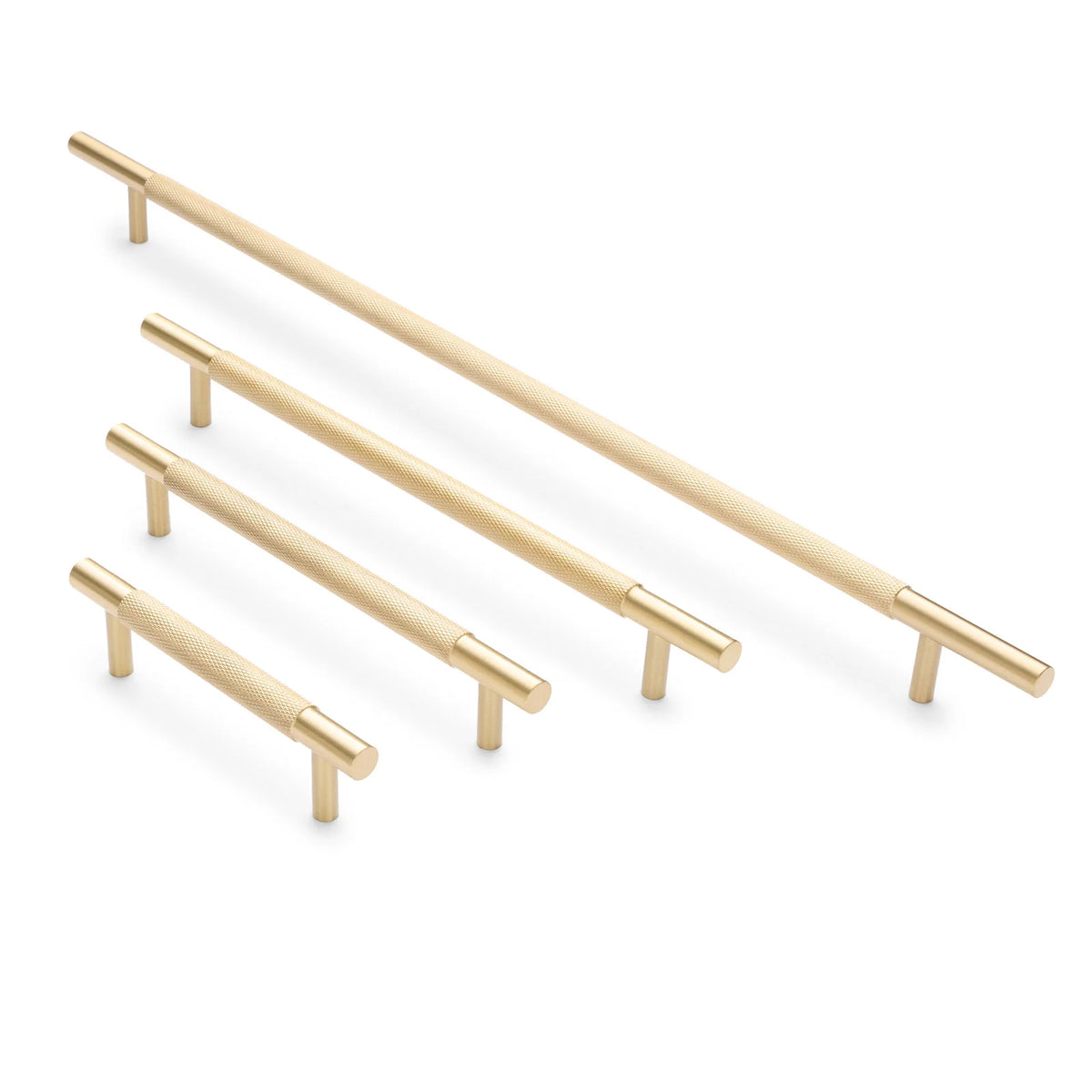 Charmian Knurled Drawer Pull Brushed Brass