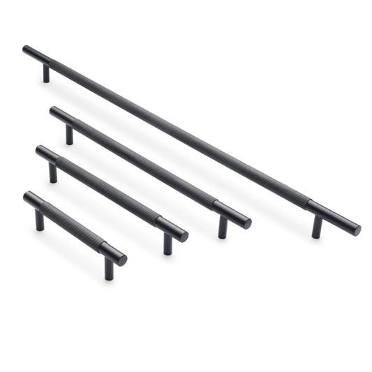 Charmian Knurled Drawer Pull Matt Black