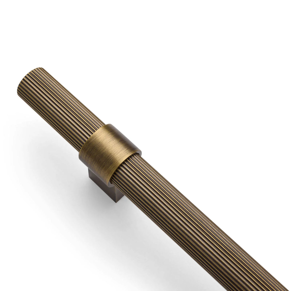 Cassandra Fluted Cabinet Handle Aged Brass