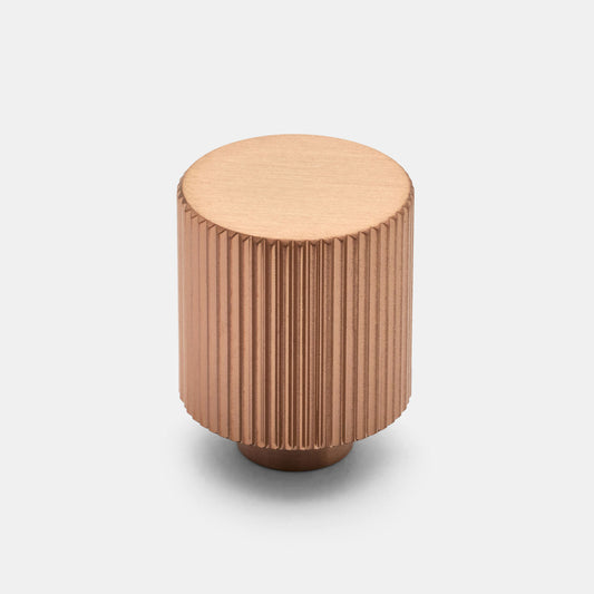 Rhea Fluted Knob Brushed Copper PVD