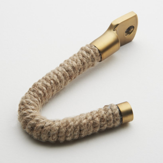 Rope Hook Jute with Acid Washed Brass