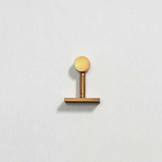 Hanging Rail End Brackets - Acid Washed Brass